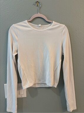 n:PHILANTHROPY Cream Ribbed Long-Sleeve Crew Top